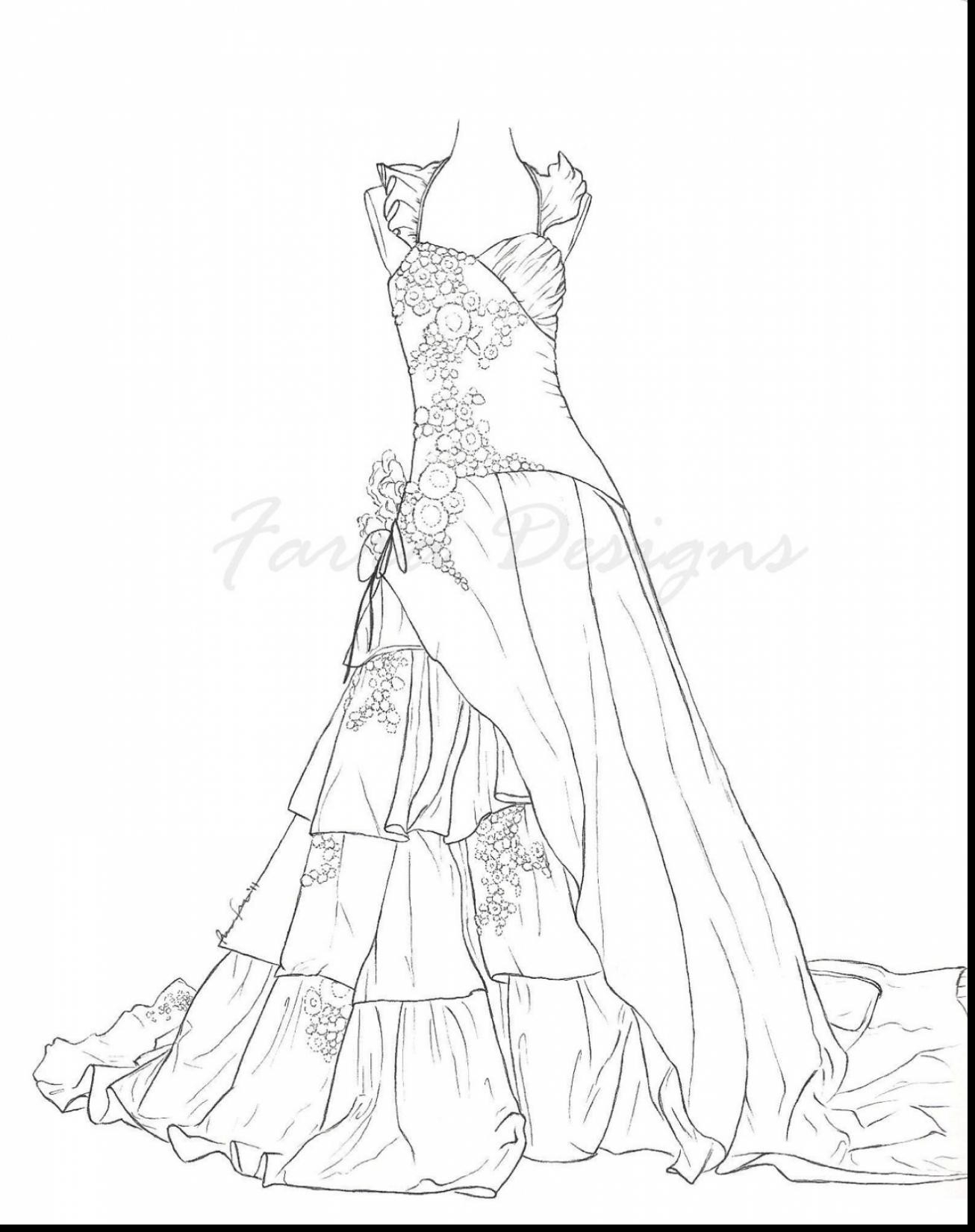 Coloring Pages Of Girls In Dresses at GetColorings.com | Free printable ...