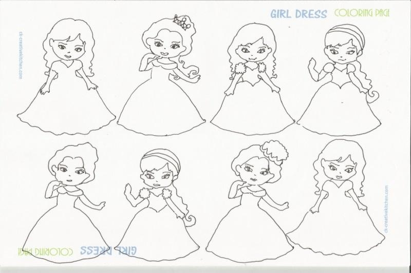 Girl Dress Coloring Pages 800x533 Girl Dress Coloring Pages
