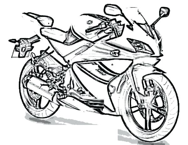 600x464 Coloring Pages Of Motorcycles Shippa.co
