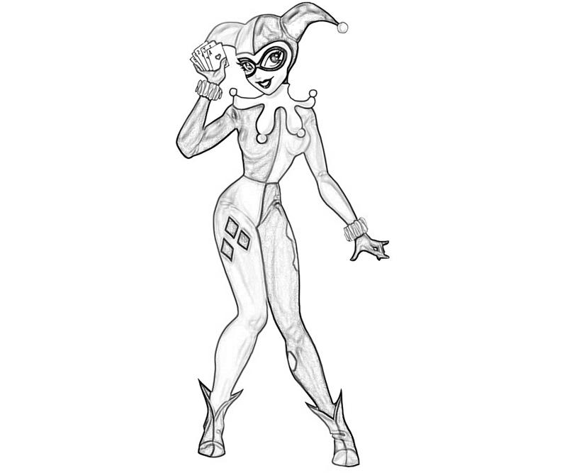 Batman Arkham City Harley Quinn Character How Coloring 800x667 Batman Arkham City Harley Quinn Character How Coloring