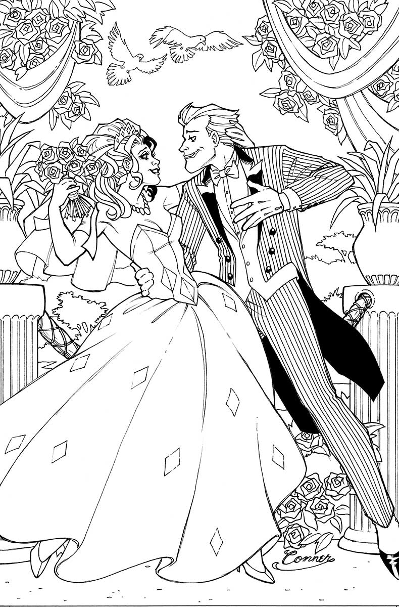 Harley Quinn Amp Joker Wedding Harley Quinn New Coloring 790x1200 Harley Quinn Amp Joker Wedding Harley Quinn New Coloring