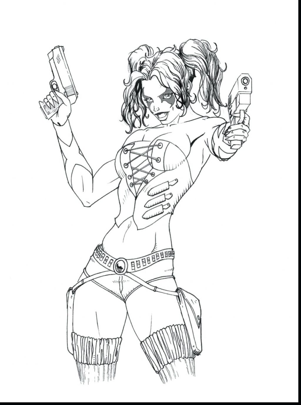 Coloring Pages ~ Harley Quinn Coloring Pages Drawn Page 5 2016 1024x1375 Coloring Pages ~ Harley Quinn Coloring Pages Drawn Page 5 2016