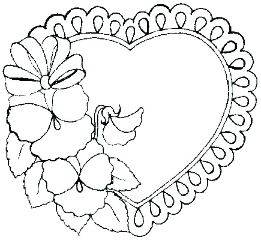 Flowers And Hearts Coloring Pages Roses And Hearts Coloring Pages 878x807 Flowers And Hearts Coloring Pages Roses And Hearts Coloring Pages