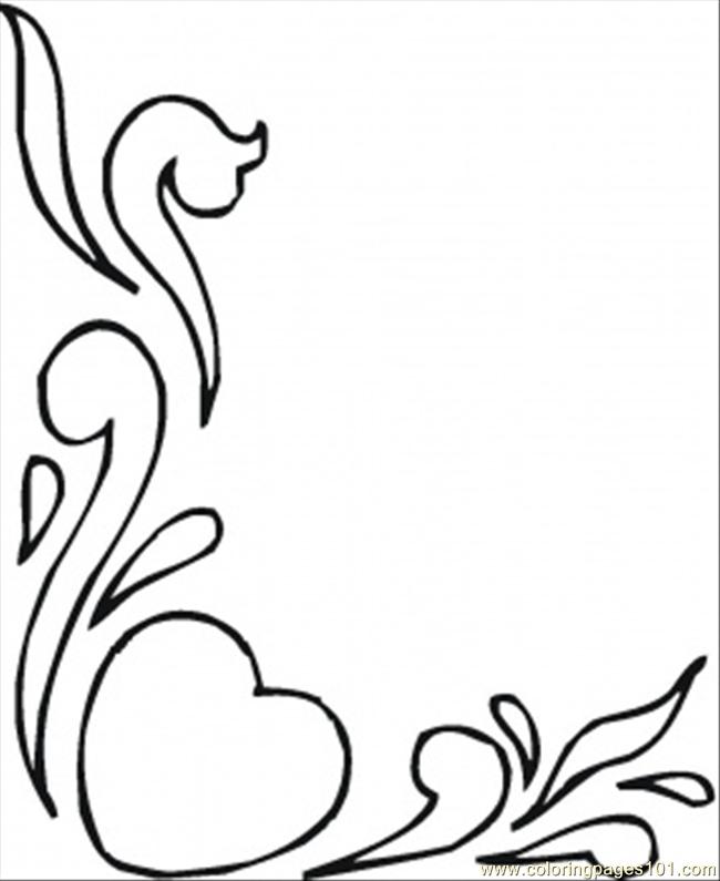 Hearts And Flowers Coloring Page 650x795 Hearts And Flowers Coloring Page