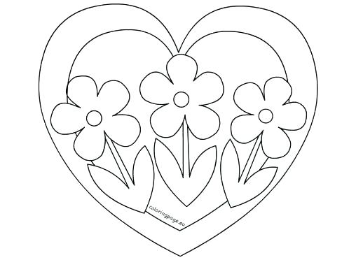 Coloring Pages Of Hearts And Flowers at GetColorings.com | Free ...