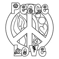 230x230 Peace And Love Coloring Pages Top 25 Free Printable Sign Online