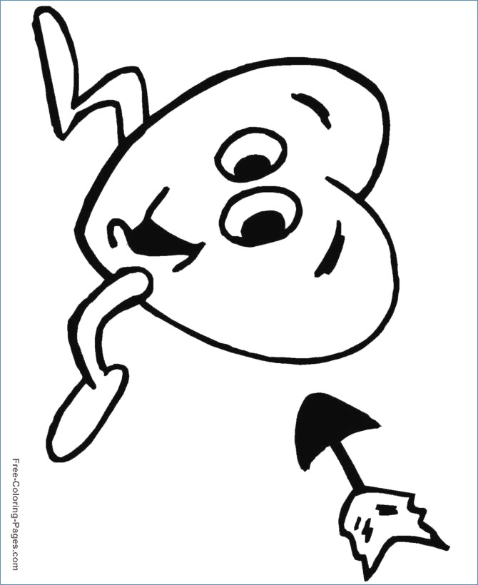 Cupid Arrow Through The Heart Valentine Coloring Pages 670x820 Cupid Arrow Through The Heart Valentine Coloring Pages