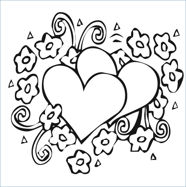 Coloring Pages Of Hearts With Arrows at GetColorings.com | Free ...