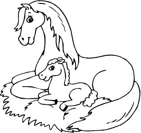 450x426 Coloring Pages Of A Horse Coloring Pages Horse Horses Coloring