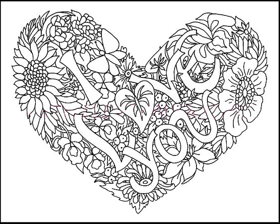 Coloring Pages Of I Love You