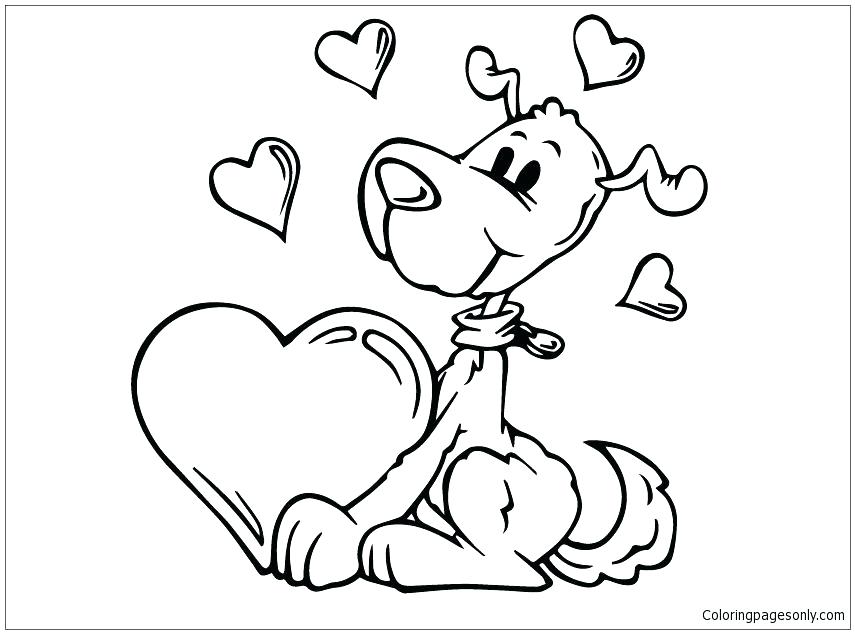 855x634 Coloring Pages Of I Love You