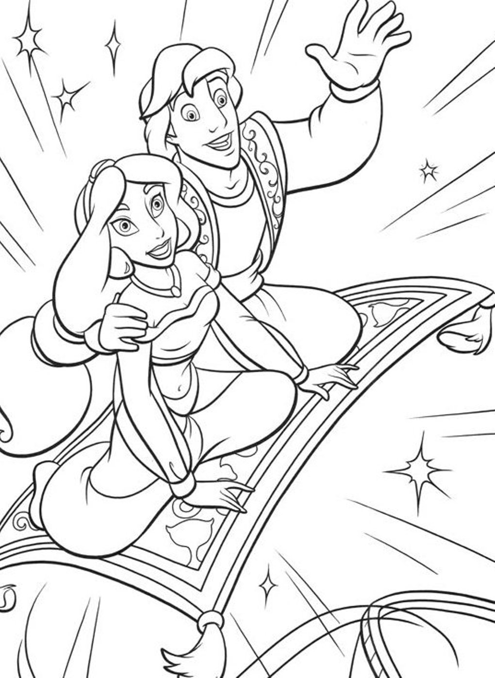 Magical World Of Arabian Aladdin 18 Aladdin Coloring Pages Free 1020x1398 Magical World Of Arabian Aladdin 18 Aladdin Coloring Pages Free