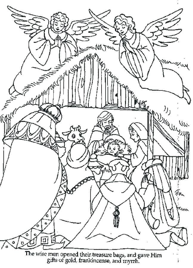 Jesus In A Manger Coloring Page 648x900 Jesus In A Manger Coloring Page