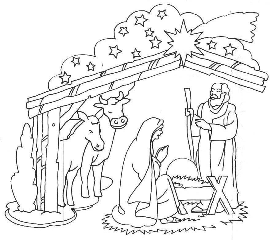 Baby Jesus Manger Coloring Page 896x783 Baby Jesus Manger Coloring Page