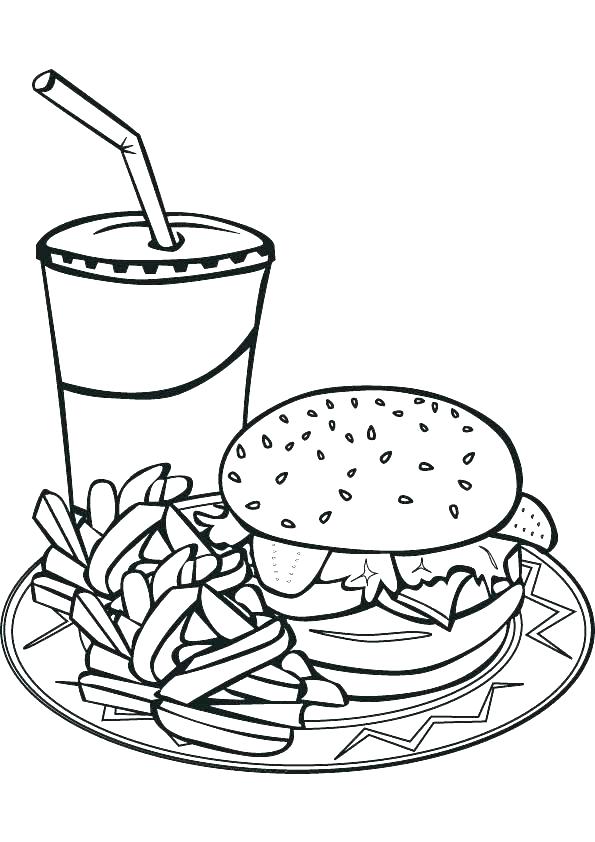 Junk Food Coloring Pages Also Junk Food Coloring Pages Unhealthy 595x842 Junk Food Coloring Pages Also Junk Food Coloring Pages Unhealthy