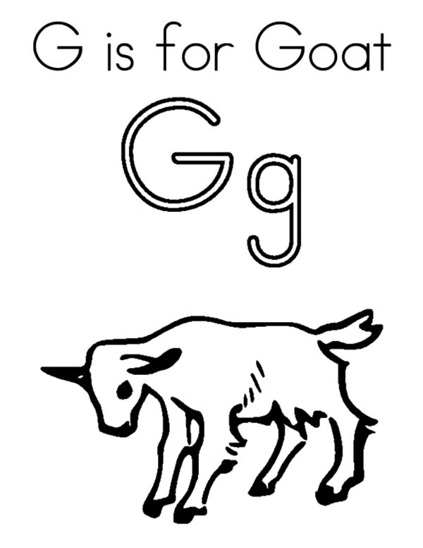 600x776 Letter G Is For Goat Coloring Pages Letter G Is For Goat Coloring