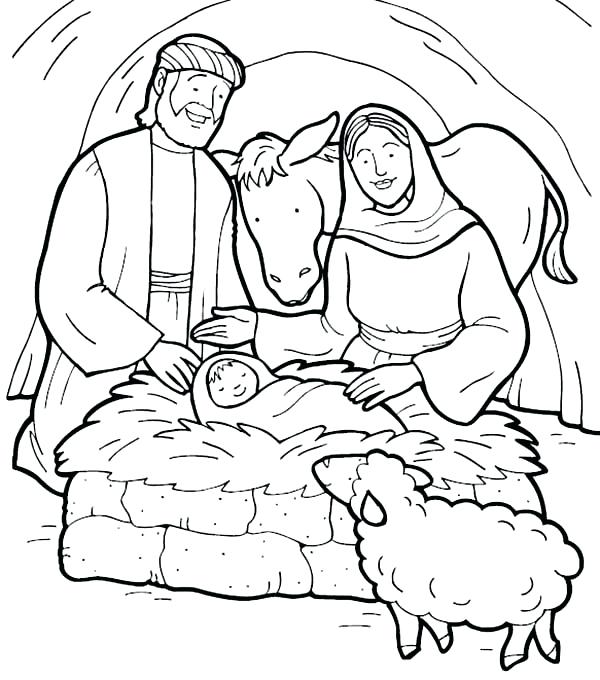 600x680 Baby Jesus Coloring Pictures Baby Online Coloring Printable Mary