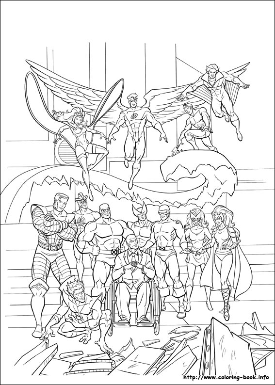 567x794 X Men Coloring Picture