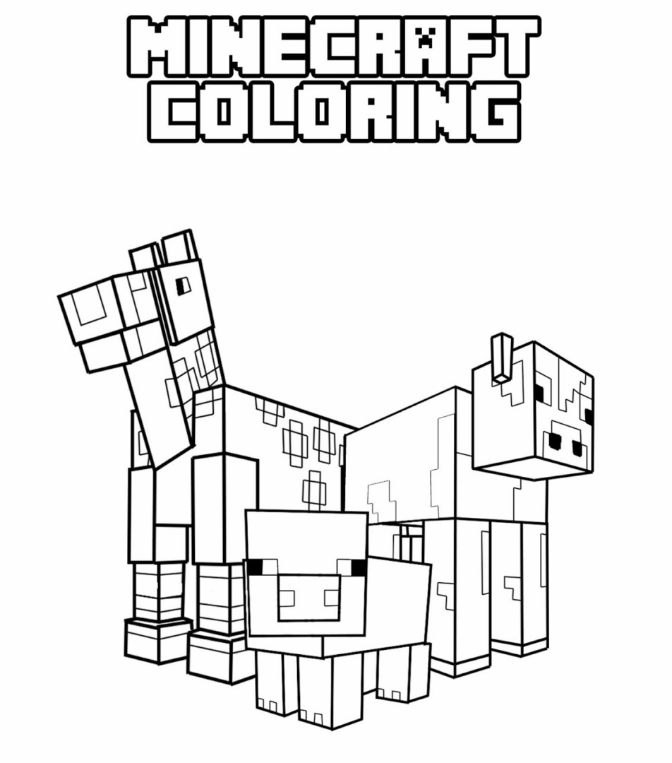 Minecraft Coloring Pages Animals Just Colorings 952x1080 Minecraft Coloring Pages Animals Just Colorings