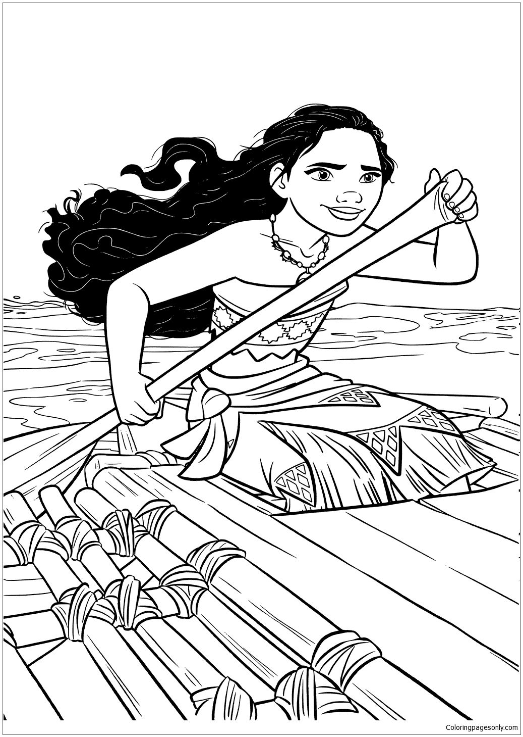 Moana In A Boat Coloring Page Moana Coloring Pages 1037x1459 Moana In A Boat Coloring Page Moana Coloring Pages