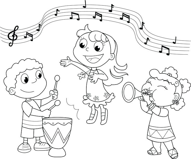 Music Coloring Page Music Coloring Pages Kids Playing Music Color 736x615 Music Coloring Page Music Coloring Pages Kids Playing Music Color
