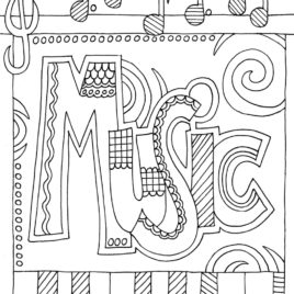 Music Coloring Pages 268x268 Music Coloring Pages