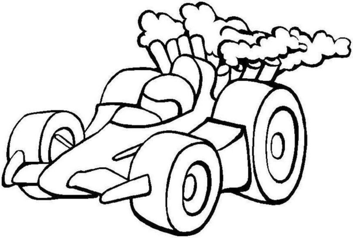 1200x810 Race Car Coloring Formula 1 Pages For Kids Racing High Quality