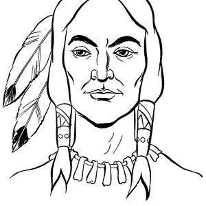 300x300 Chief Native American Apache Tribe Coloring Page Chief Native