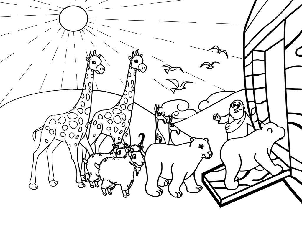 1024x768 Coloring Pages Of Noah And The Rainbow Copy Noah And His Ark