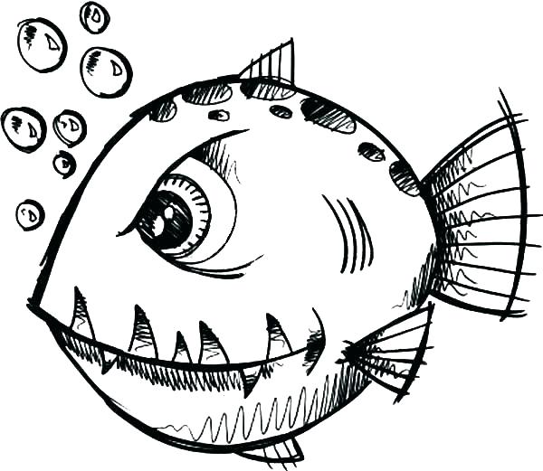 600x521 Fish Coloring Pages Printable Fish Printable Coloring Pages Fish