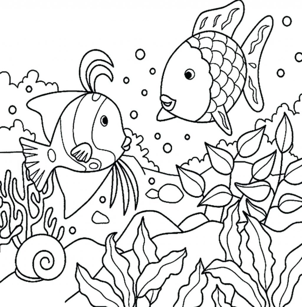 1024x1041 Coloring Pages ~ Fish Coloring Page Rainbow Pages Of Sea Animals