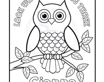 Coloring Pages Owl. Stunning Owl Birthday Coloring Pages Printable 340x270 Coloring Pages Owl. Stunning Owl Birthday Coloring Pages Printable