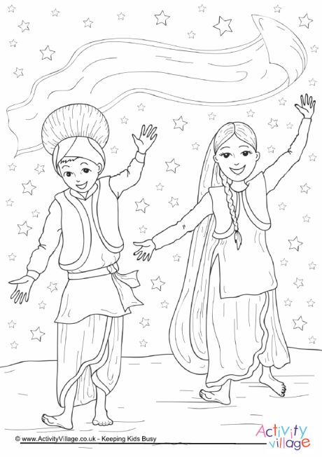 460x652 Bhangra Dance Colouring Page Coloring Pages