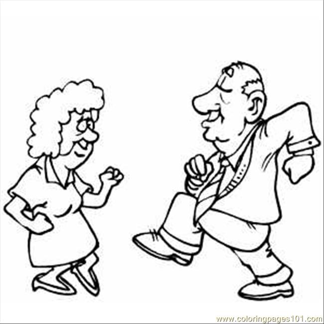 650x650 Old Pair Dancing Coloring Page