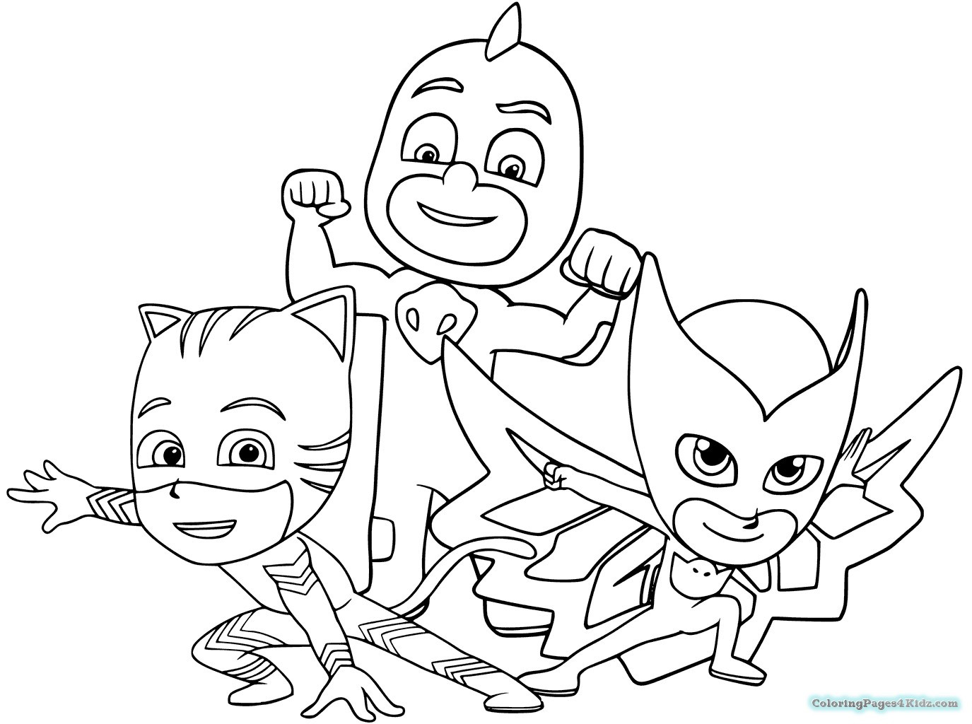 Pj Masks Coloring Pages Black And White Fresh 1375x1024 Pj Masks Coloring Pages Black And White Fresh