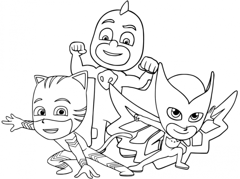 Pj Masks Coloring Pages Black And White Fresh Pj Printables 768x572 Pj Masks Coloring Pages Black And White Fresh Pj Printables