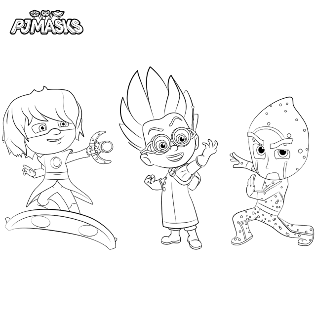Top 30 Pj Masks Coloring Pages 640x640 Top 30 Pj Masks Coloring Pages