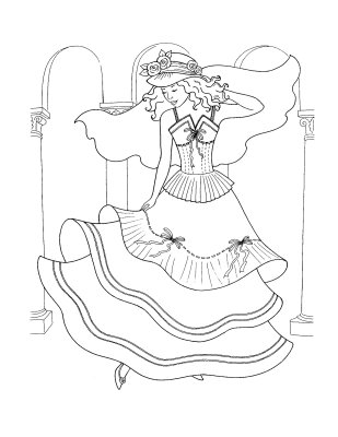 The Wedding Dresses Princess Coloring Sheet To Print Cartoon 309x400 The Wedding Dresses Princess Coloring Sheet To Print Cartoon