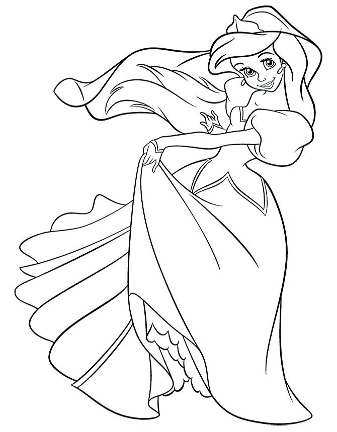 Wedding Dresses Coloring Pages Princess In Pretty Dress Coloring 670x860 Wedding Dresses Coloring Pages Princess In Pretty Dress Coloring