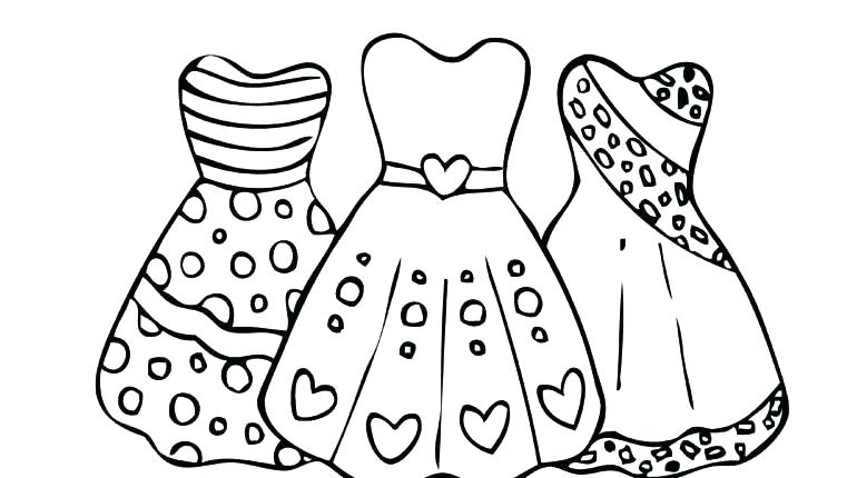 Dress Coloring Pages 770x430 Dress Coloring Pages