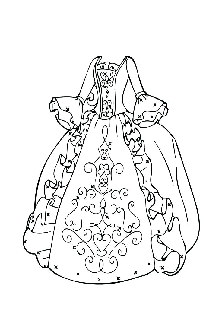 Coloring Pages Dresses Princesses Dresses Coloring Pages Princess 736x1031 Coloring Pages Dresses Princesses Dresses Coloring Pages Princess