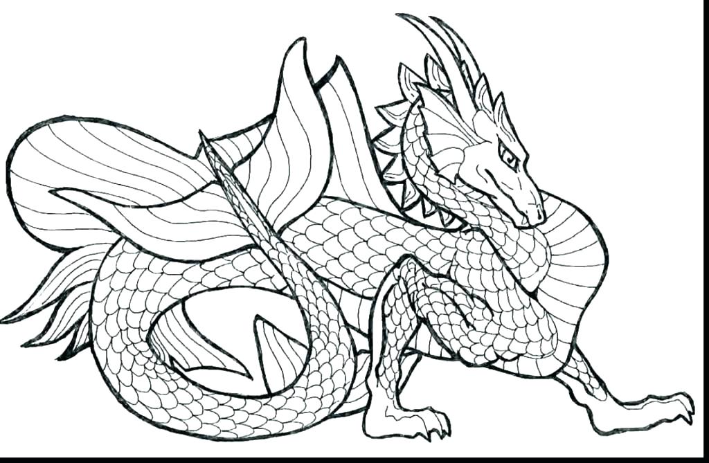 Realistic Dragon Coloring Pages 1024x669 Realistic Dragon Coloring Pages