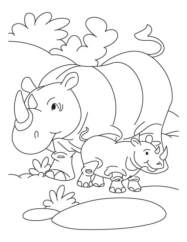 Free Printable Rhinoceros Coloring Pages For Kids Coloring Pages 612x792 Free Printable Rhinoceros Coloring Pages For Kids Coloring Pages