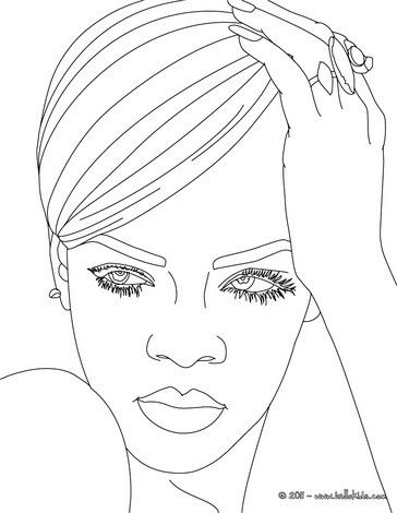 364x470 Rihanna Coloring Page. More Singer Coloring Pages