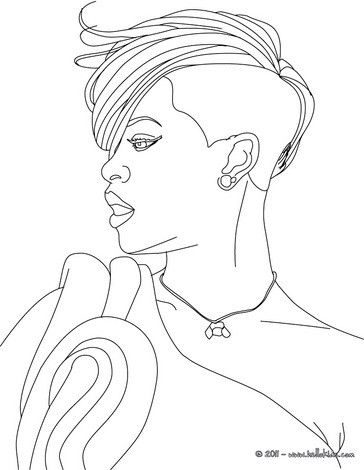 364x470 Rihanna Portrait Coloring Page. More Famous People Coloring Sheets