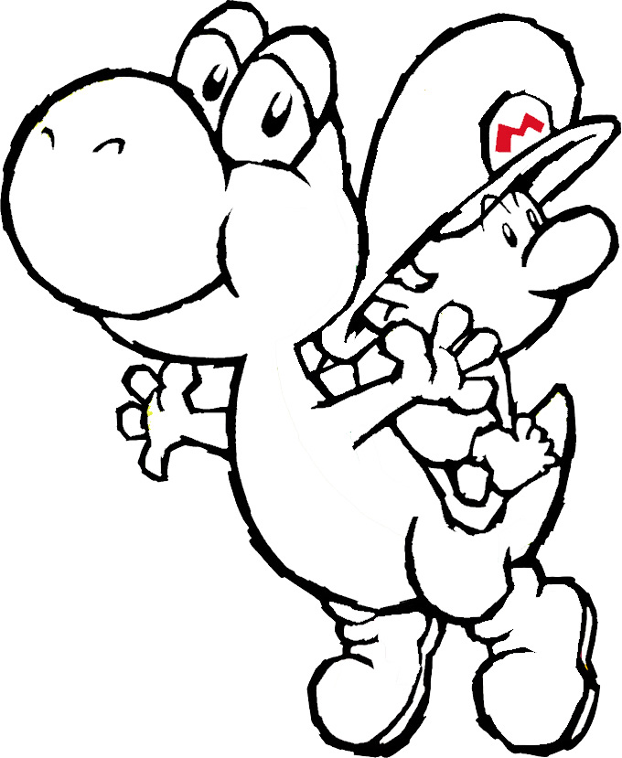 680x829 Yoshi Mario Mario Bros Mario Bros Coloring Pages Printable