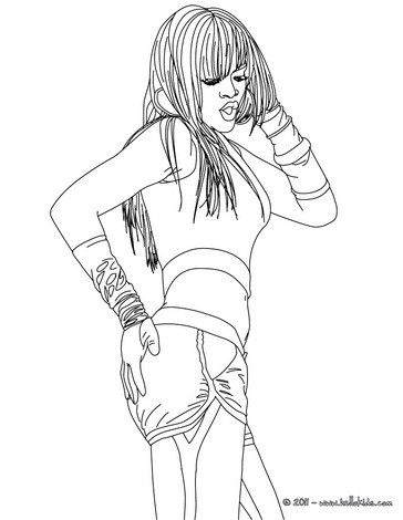 364x470 Dancing Rihanna Coloring Page. More Singer Coloring Sheets