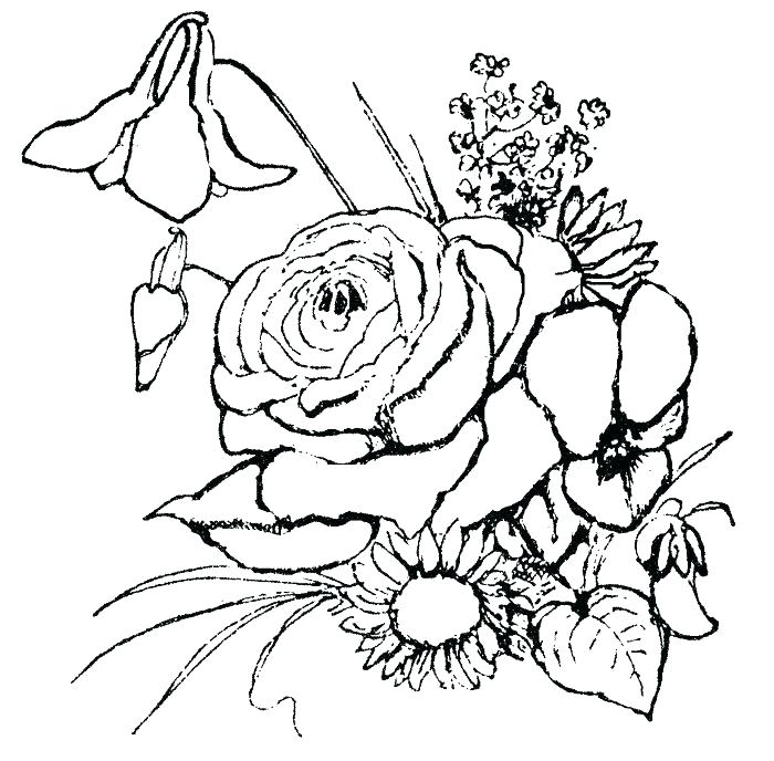 700x688 Coloring Pages Flowers Coloring Pages Flowers And Butterflies Miss