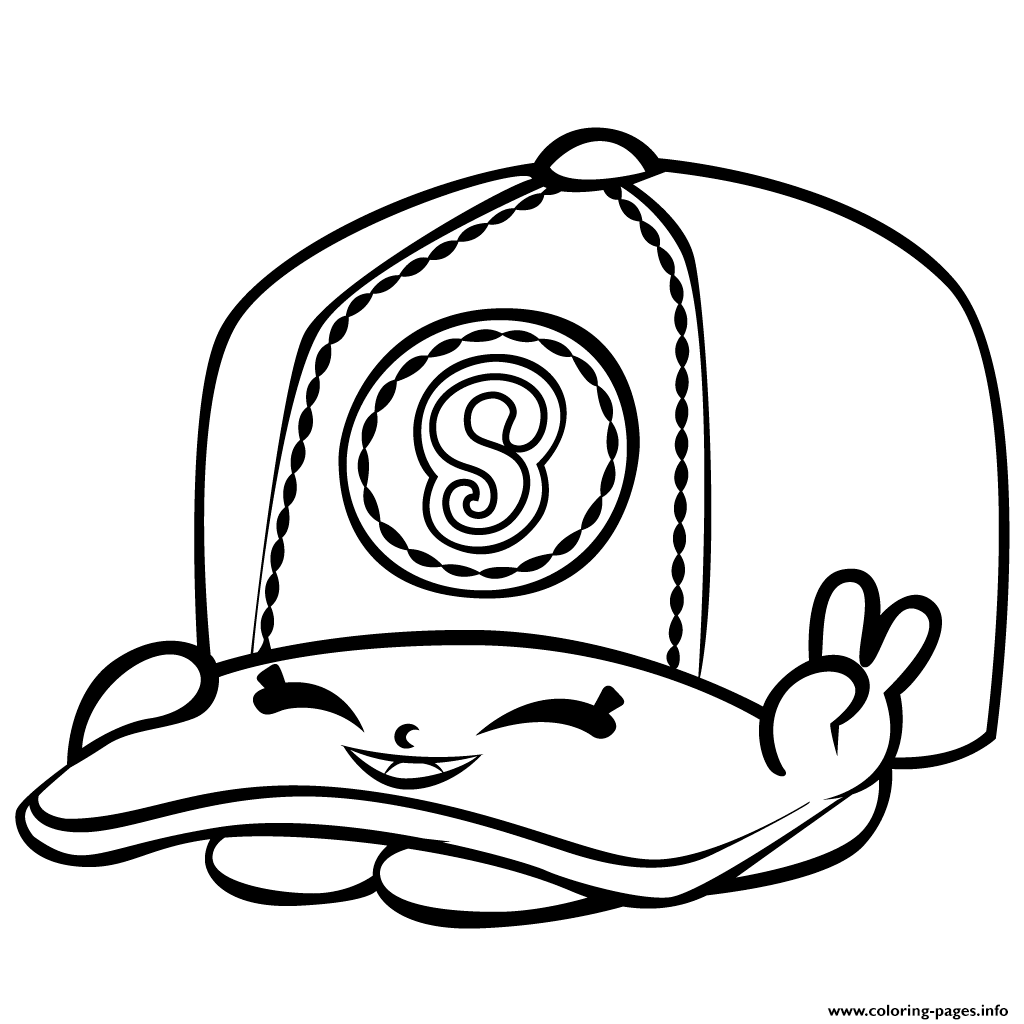 1024x1024 Print Baseball Casper Cap Shopkins Season 3 Coloring Pages