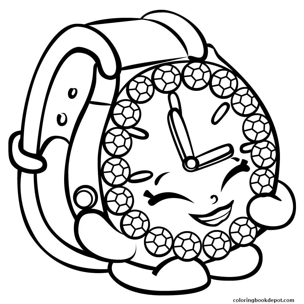 1024x1024 Ticky Tock Watch Shopkins Season 3 Coloring Pages